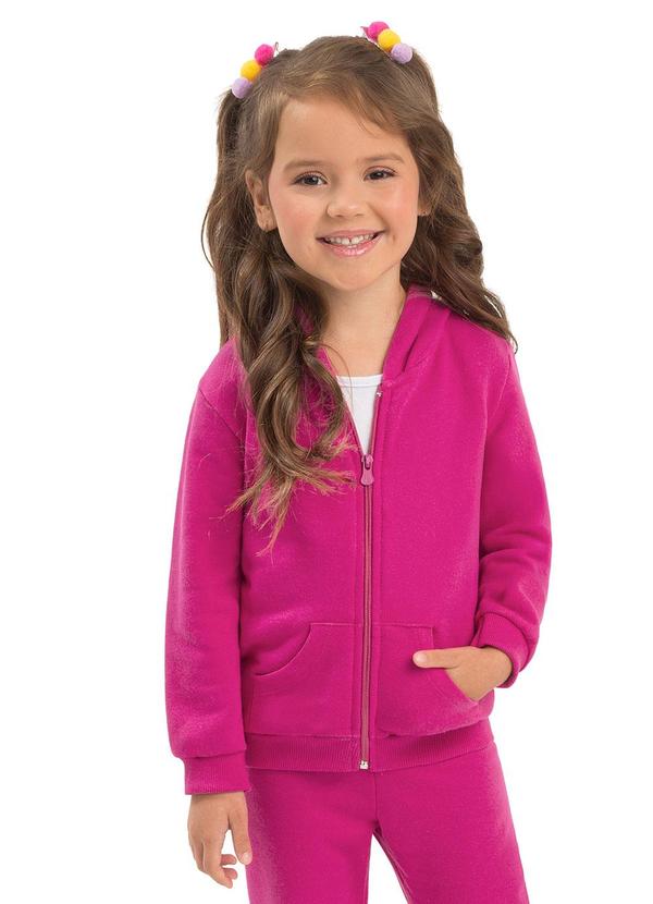 Jaqueta Infantil com Capuz Rosa