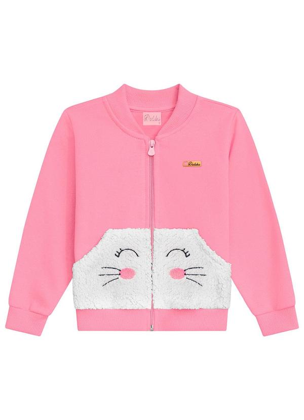 Vista 2 Jaqueta Infantil Comfy com Termo e Bolso Rosa Duduka Duduka