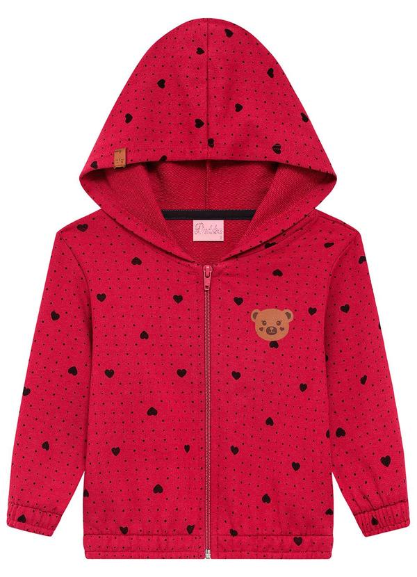 Jaqueta Infantil em Moletom com Capuz Rosa