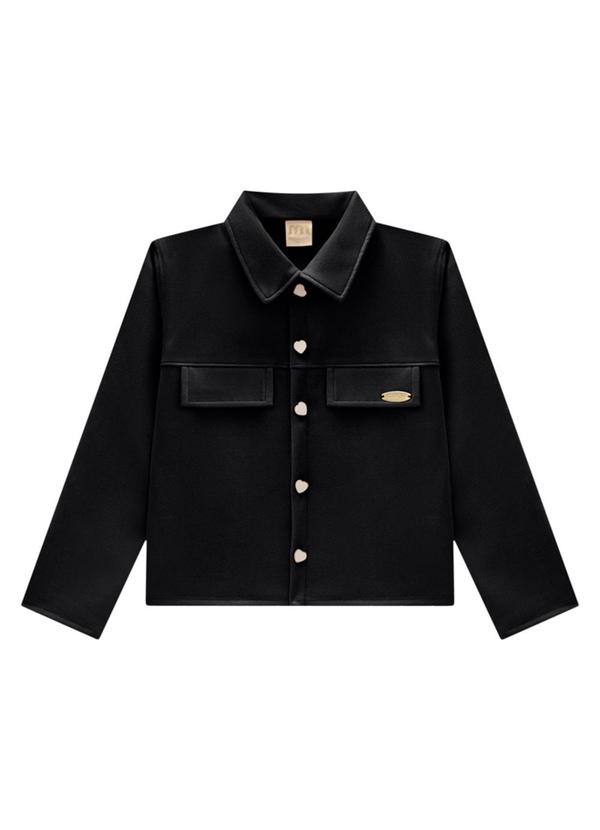 Jaqueta Infantil em Suede Preto