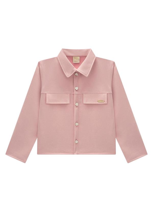 Jaqueta Infantil em Suede Rosa