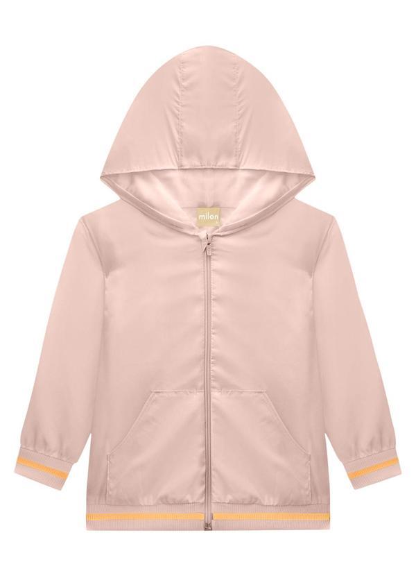 Vista 2 Jaqueta Infantil Menina em Microfibra Rosa Milon Milon