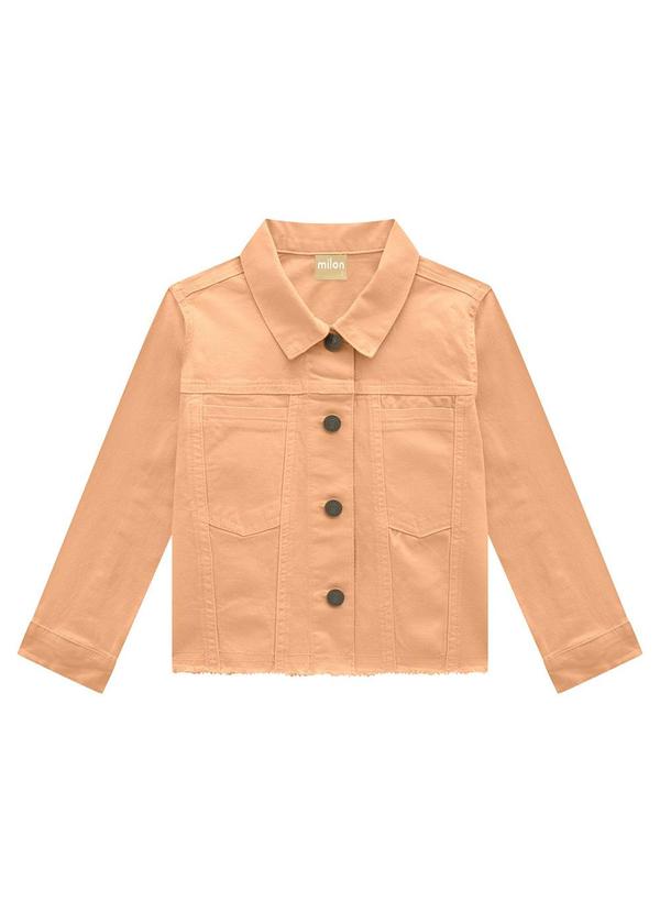 Jaqueta Infantil Menina Jeans Laranja