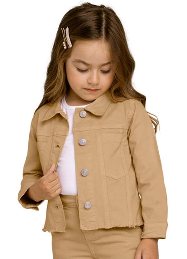 Jaqueta Infantil Menina Jeans Marrom