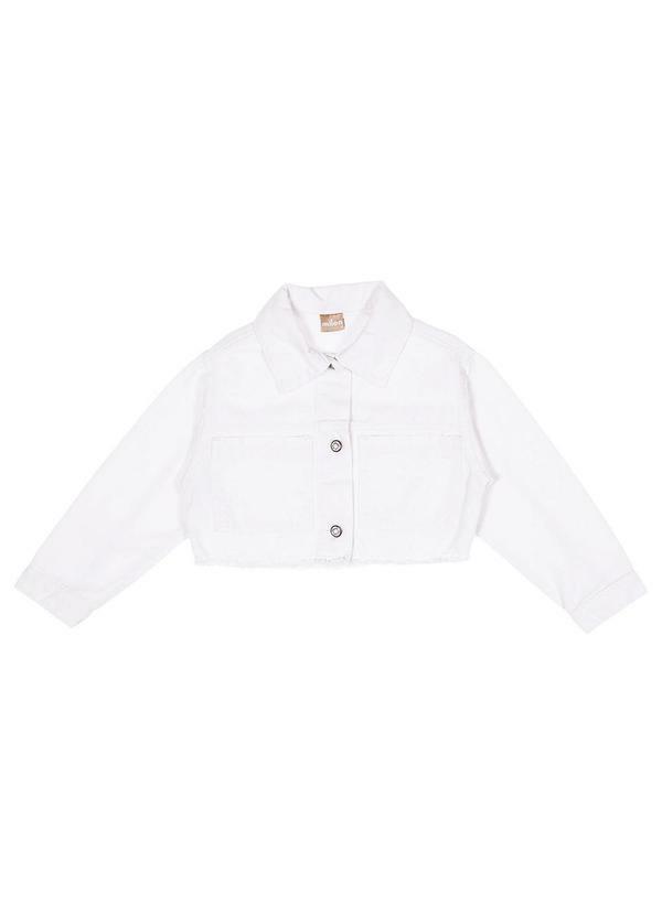 Vista 2 Jaqueta Infantil Menina Sarja Branco Milon Milon