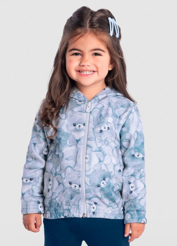 Jaqueta Infantil Menina Ursinhos Azul
