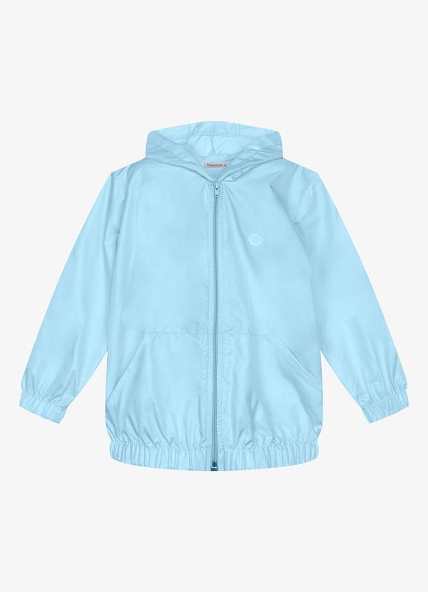 Jaqueta Infantil Proteção Uv com Capuz Azul