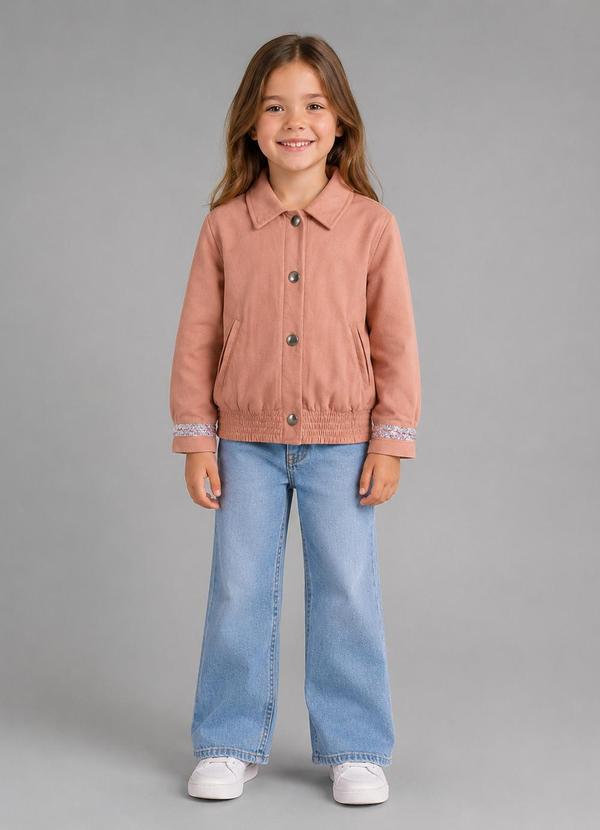 Jaqueta Infantil Suede Sarjado Marrom