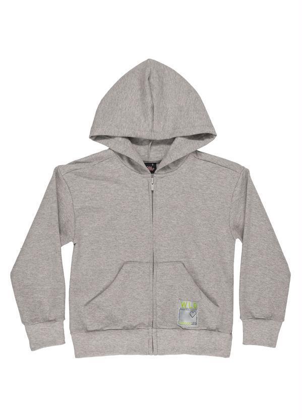 Vista 2 Jaqueta Juvenil em Molecotton Menina Cinza Gloss Gloss