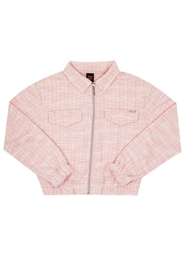 Vista 2 Jaqueta Juvenil Menina Tweed Rosa Pulla Bulla Pulla Bulla