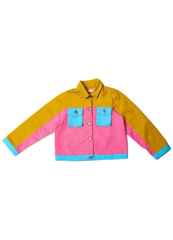 Jaqueta Menina de Sarja Mix Color Estampado