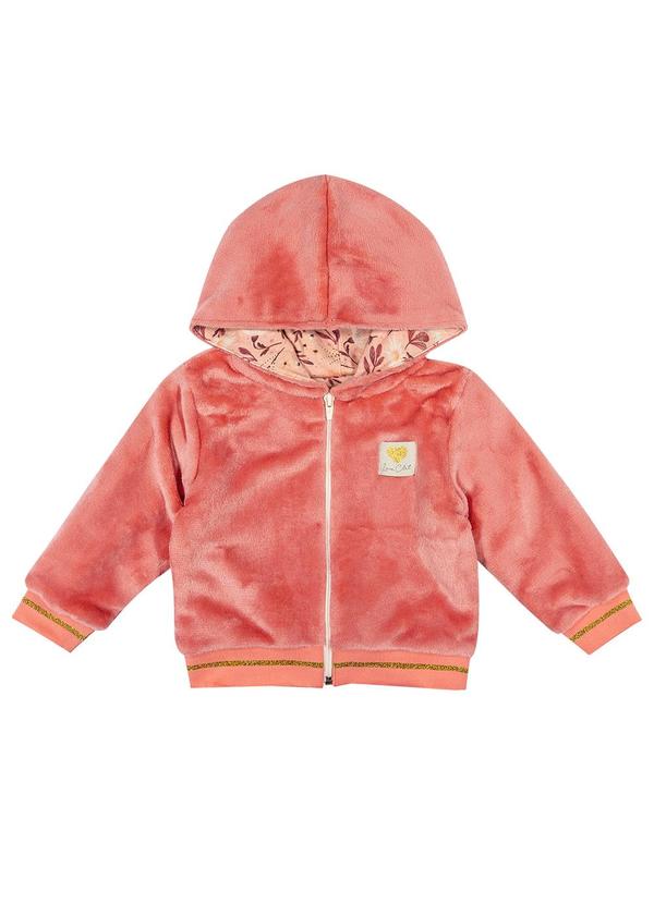 Vista 2 Jaqueta Menina Dupla Face Laranja Colorittá Colorittá