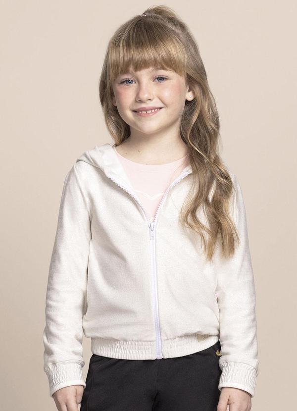 Jaqueta Menina Malha Lurex 01 a 18 Bege