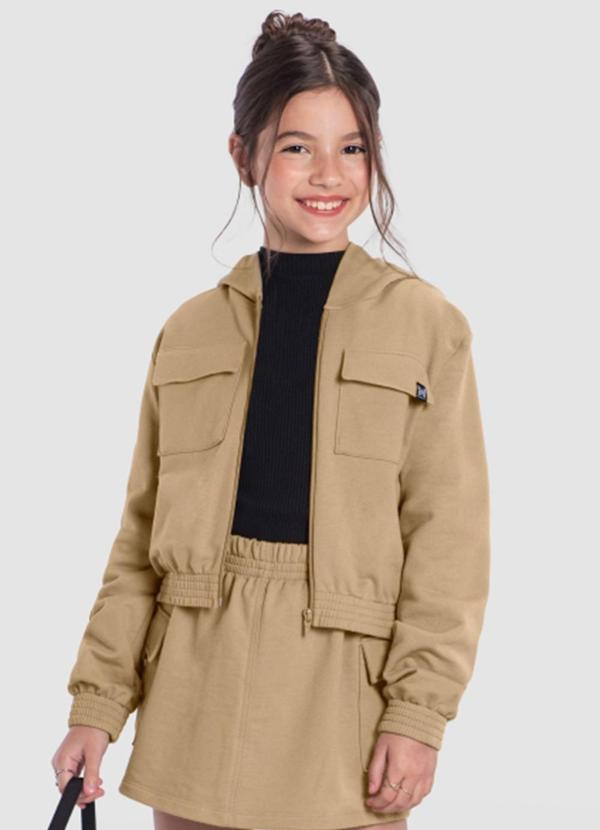 Vista 2 Jaqueta Menina Moletinho Verde Young Class Young Class