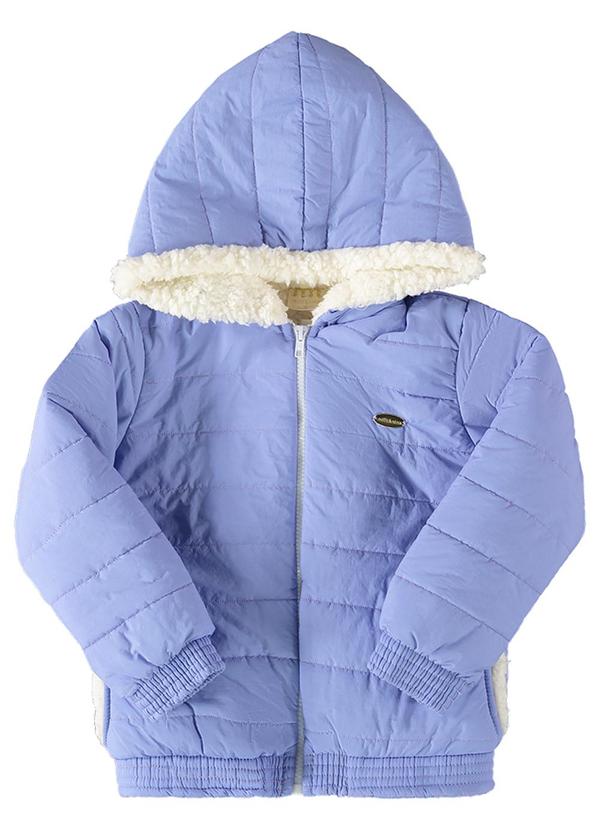 Jaqueta Menina Puffer Menina Matelassê Roxo
