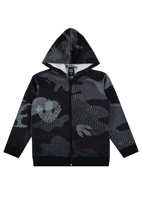 Vista 2 Jaqueta Moletom Infantil Unissex Preto Bee Loop Bee Loop