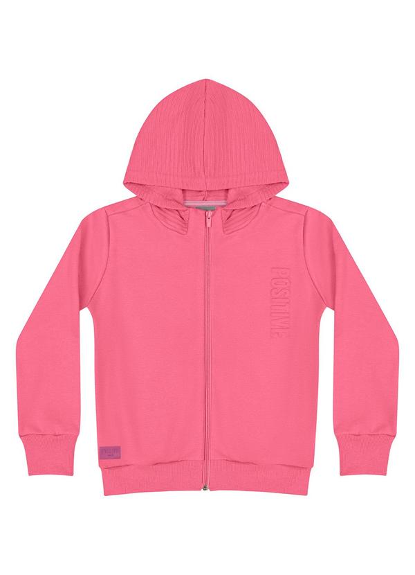 Jaqueta Moletom Infantil Unissex Rosa