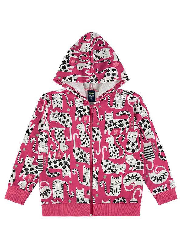 Vista 2 Jaqueta Moletom Infantil Unissex Rosa Bee Loop Bee Loop