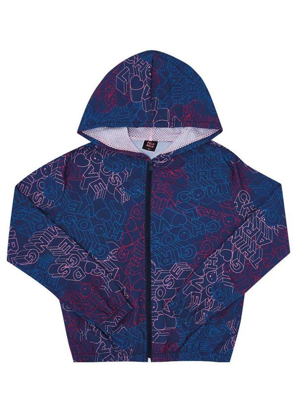Vista 2 Jaqueta Nylon Menina Azul Pulla Bulla Pulla Bulla