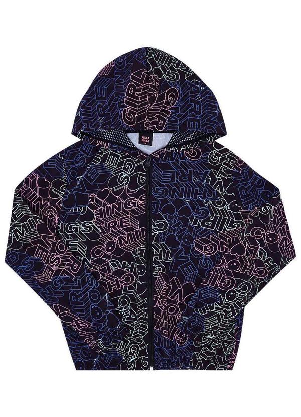 Vista 2 Jaqueta Nylon Menina Preto Pulla Bulla Pulla Bulla