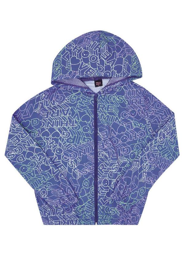 Vista 2 Jaqueta Nylon Menina Roxo Pulla Bulla Pulla Bulla