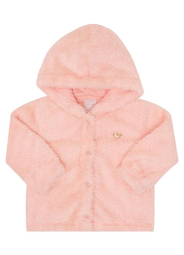Jaqueta Pelo e Meia Malha Rosa