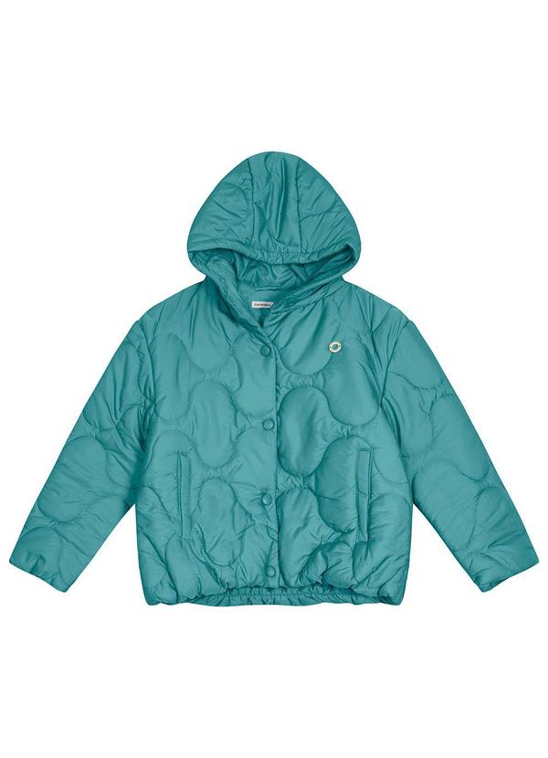 Jaqueta Puffer Matelassê Menina Azul