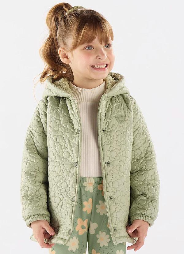 Jaqueta Puffer Menina Verde