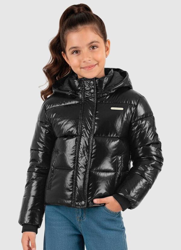 Jaqueta Puffer Metaliza Preto