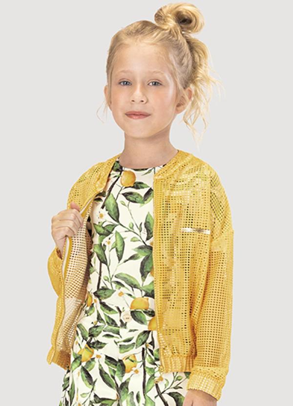 Vista 2 Jaqueta Tela Manga Longa Infantil Amarelo Lilica Ripilica Lilica Ripilica