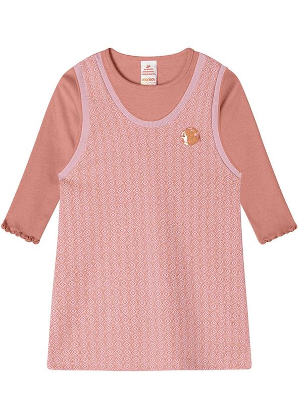 Conjunto Longo com Salopete Infantil Laranja