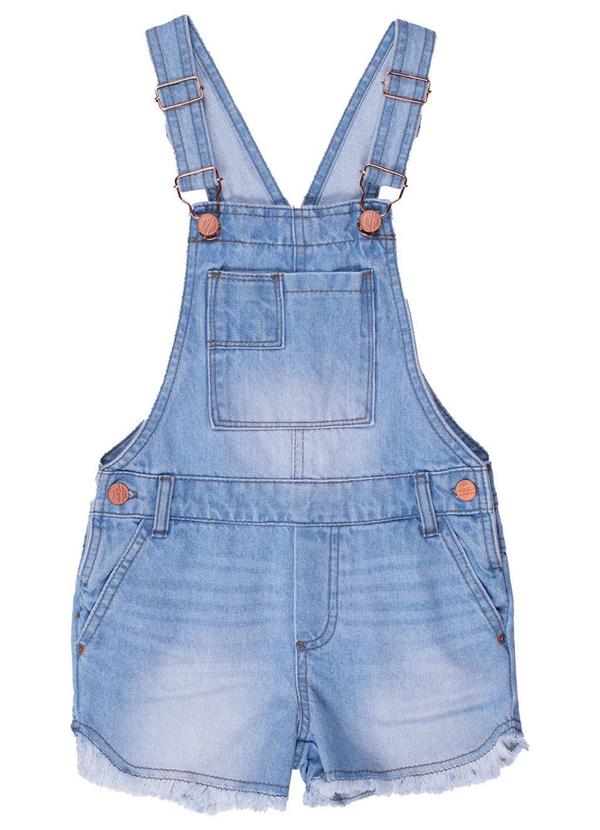 Jardineira Infantil Menina Jeans
