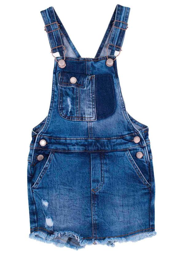 Jardineira Infantil Menina Jeans