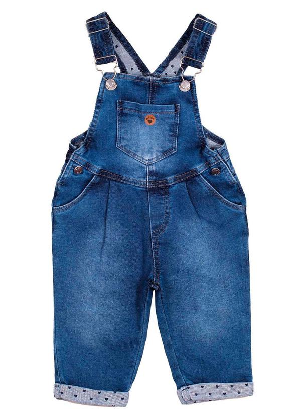 Vista 2 Jardineira Infantil Menina Jeans Milon Milon