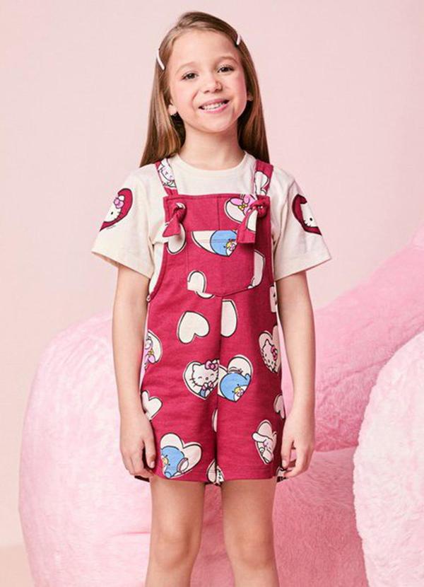 Jardineira Menina Infantil da Hello Kitty