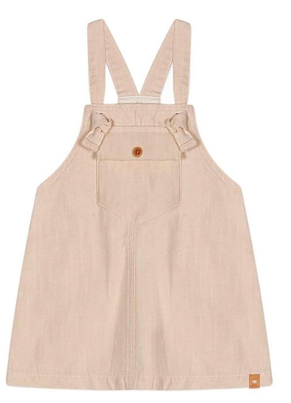 Salopete Infantil Feminina Marisol Marrom
