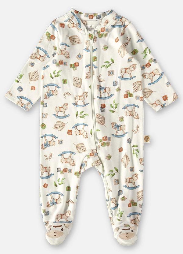 Macacão Comfy Unissex para Bebê Off White