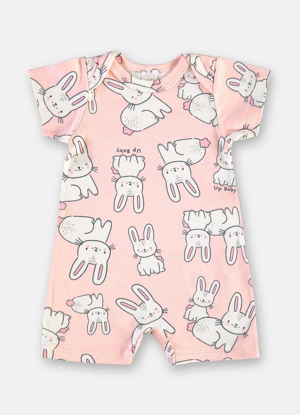 Macaquinho Bebê Menina Suedine Estampado