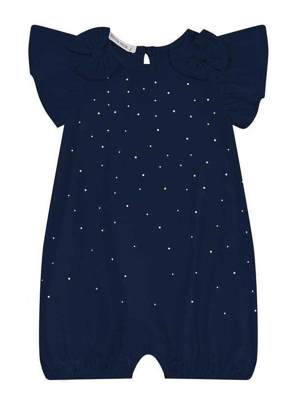 Vista 2 Macaquinho Infantil Feminino Azul Trick Nick Trick Nick