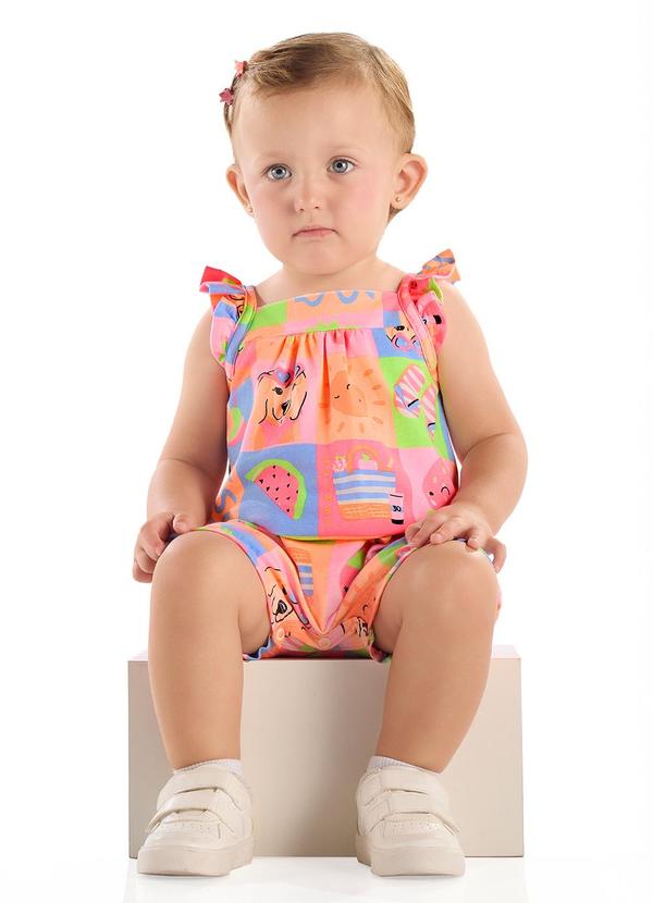 Macaquinho para Bebê em Cotton Estampado