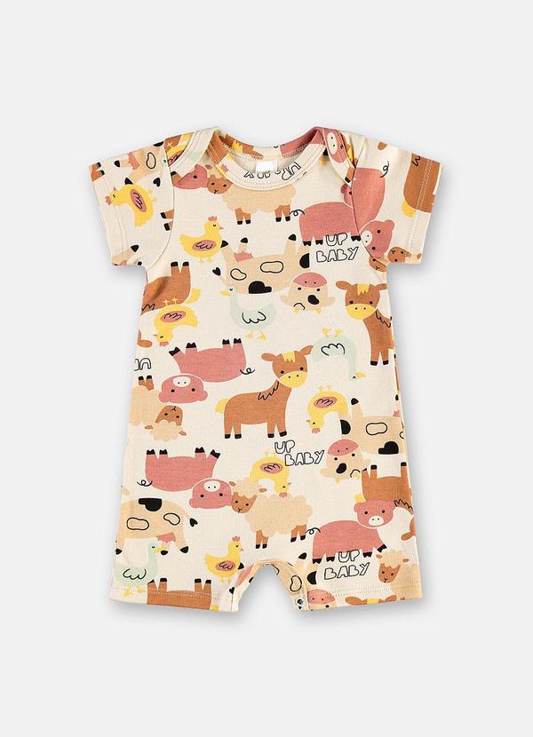 Macaquinho Suedine Estampado