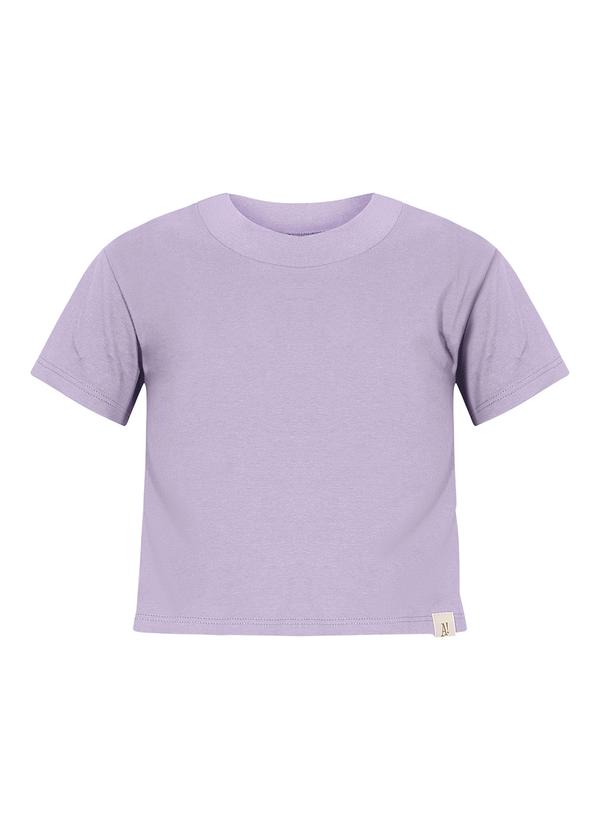 Blusa Infantil Menina de Mangas Curtas Lilás