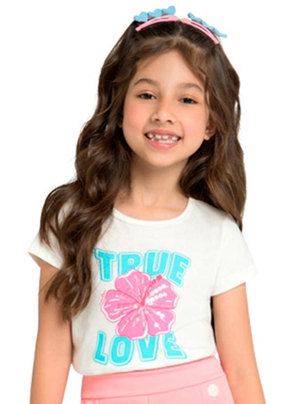 Blusa Menina em Meia Malha Penteada Bege