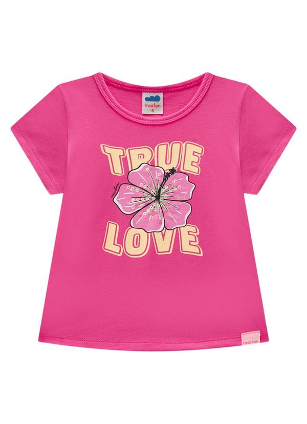 Blusa Menina em Meia Malha Penteada Rosa _Art799097