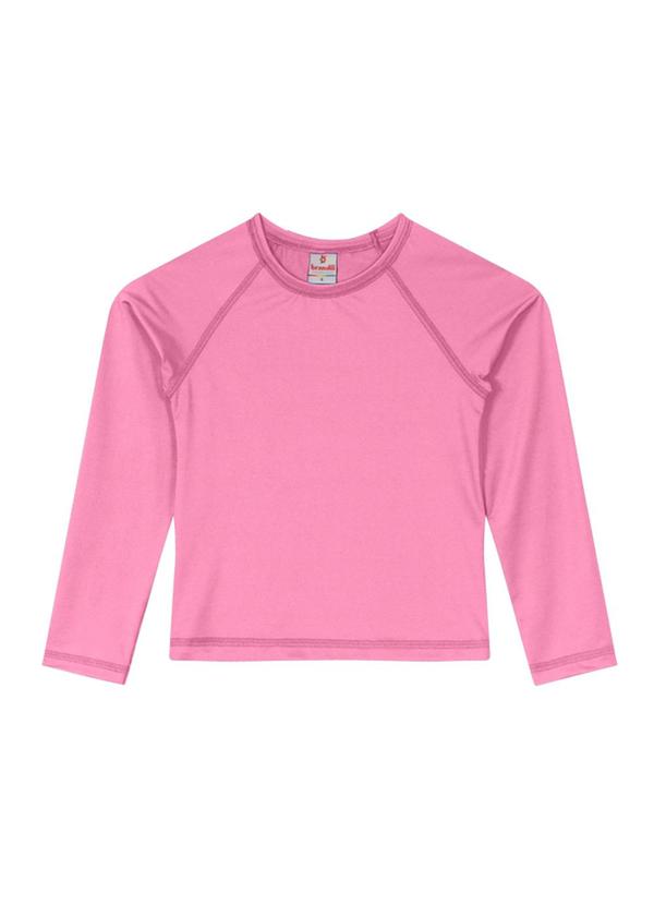 Vista 2 Camiseta Infantil Unissex com Proteção Uv Rosa Brandili Brandili