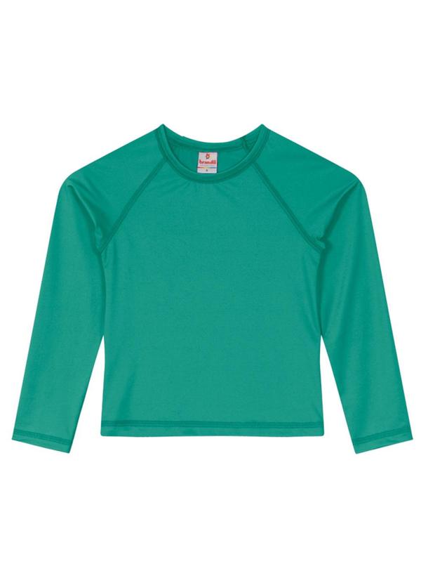 Vista 2 Camiseta Infantil Unissex com Proteção Uv Verde Brandili Brandili