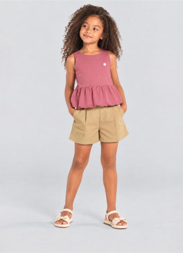 Conjunto Infantil Menina Balonê Rosa