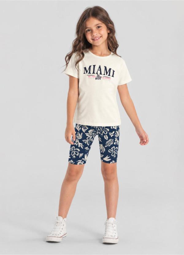 Conjunto Infantil Menina com Strass Bege