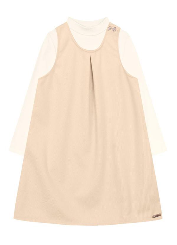 Conjunto Infantil Menina em Cotton Bege