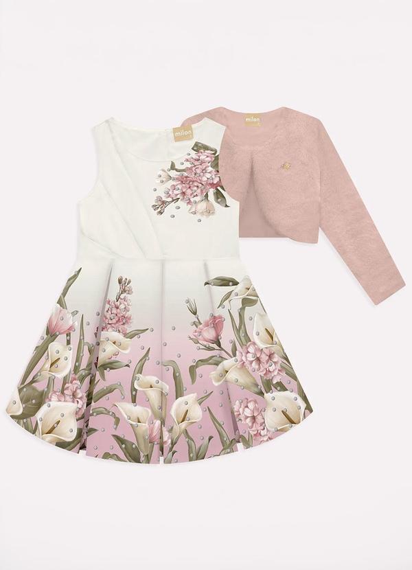 Conjunto Infantil Menina Flores Rosa